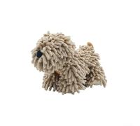 Serviette chenille douce à séchage rapide pour évier de cuisine ou salle de bain Motif West Terrier de dessin animé Marron