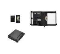 Alassio Porte-documents Bergame Pochette A4 imitation cuir avec fermeture éclair Noir