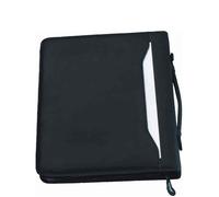 Serviette classeur ""AREZZO"" format A4 cuir Noir.