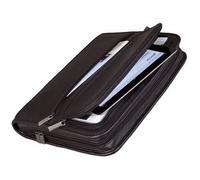 Serviette classeur 'CARPO', A4, cuir nappa, noir