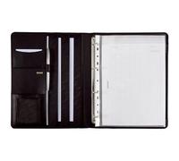 Serviette classeur 'CREMONA II, A4, cuir nappa noir