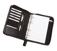 Serviette classeur 'LUINO', A5, similicuir, noir