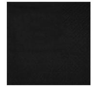 Santex mariage Lot de 25 Petites Serviettes Cocktail 20x21cm, Noir