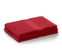 DecoKing Serviette de Bain 50x100 cm Coton Bambou Viscose Rouge Foncé Bordeaux Absorbant Antibactérien Bamboo Bamby