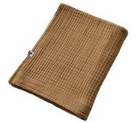 Serviette de Bain 90x150cm Gaze de Coton Camel - OUREA - ALTOBUY Marron G
