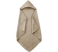 Serviette de Bain à Capuche en Coton Naturel pour Bébé, Couverture Bébé Naissance, Cape de Bain Bébé à Capuche, Douces & Absorption Forte, 80x80cm, Serviette pour Nouveau-nés, Bébé et Tout-petits