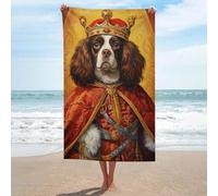 Serviette de bain absorbante à séchage rapide Cavalier Dog The King, idéale pour la plage, le nettoyage et le massage du corps, taille unique. Convient aux hommes et aux femmes. Taille unique.
