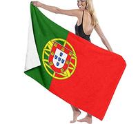 Serviette de Bain Blue Feather Products, Inc. Microfibre, Drapeau Portugais, Unique, Vert et Rouge, Séchage Rapide, Absorbent, 300-400 g/m², Moyen, Rectangulaire