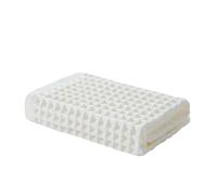 Serviette De Bain Carrée Avec Motif De Gaufres,Serviette De Visage Pour Les Mains,Serviette De Plage Confortable,Serviette De Voyage À Absorption Rapide,Bandana Pour La Maison - Type White