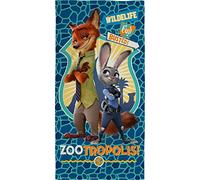 Serviette de Bain de Plage en Coton Officiel Disney Zootropolis Coexistance Zootopia
