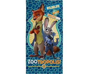 Serviette de Bain de Plage en Coton Officiel Disney Zootropolis Coexistance Zootopia
