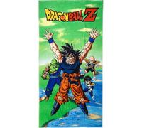 Serviette de bain Dragon Ball pour enfants - Multicolore - 70x140cm - 100% coton 320 g/m² - Petite serviette - Imprimée avec Goku, Piccolo, Gohan et Krillin - Produit Original Fabriqué en Espagne