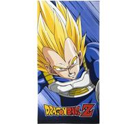 Serviette de bain Dragon Ball pour enfants - Multicolore - 70x140cm - 100% Polyester 240 gsm - Petite serviette de bain - Imprimé Vegeta - Produit Original Fabriqué en Espagne