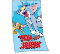 Serviette de bain - drap de bain Herding Serviette de Bain en Velours Tom - Jerry, 75 x 150 cm, 100% Coton/Velours