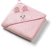 Serviette de bain en bambou avec capuche Souris, 100x100cm - rose