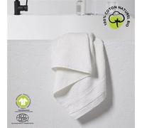 Serviette de bain en coton bio "Organic" - Blanc - 50 x 90 cm