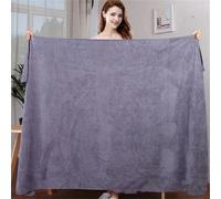 Serviette De Bain En Microcarence,Super Grande,Douce,Haute Absorption Et Séchage Rapide,Sport,Voyage,Pas De Décoloration,Hôtel,Salon De Beauté - Type Grey-120x200cm