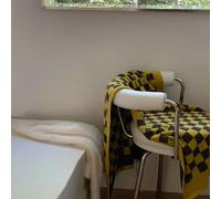 Serviette De Bain En Pur Coton À Carreaux Rétro,Serviette De Plage À Rayures,Serviette Absorbante,Maison,Hôtel,Extérieur,Serviettes Confortables,Essuie-Mains - Type Plaid Brown-34x76cm 120g