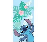 Serviette de bain et de plage - Disney - Lilo et Stitch - 70x140 cm - Sèche Rapidement - Bleu