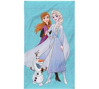 Serviette de bain et de plage imprimée 100% coton, disney home frozen 2 azur bleu 70X120