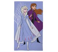Serviette de bain et de plage imprimée 100% coton, disney home frozen sisters violet 70X120