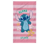 Serviette De Bain Et De Plage Imprimée 100% Coton, Disney Home Stitch Ohana Rose 70X120