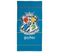 Harry Potter Armoiries Drap de Plage Enfant | 100% Coton | Oeko-TEX | 75x150 cm | Imprimé Garçon | Bleu