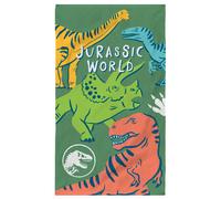Serviette de bain et de plage imprimée 100% coton, jurassic world quatro kaki kaki 70X120