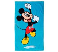 Serviette de bain et de plage imprimée 100% coton, mickey blue bleu ciel 70X120