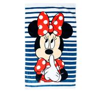 Serviette de bain et de plage imprimée 100% coton, minnie sail bleu 70X120