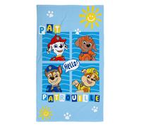 Serviette de bain et de plage imprimée 100% coton, pat patrouille enjoy bleu 70X120