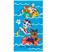 Serviette de bain et de plage imprimée 100% coton, pat patrouille water bleu 70X120
