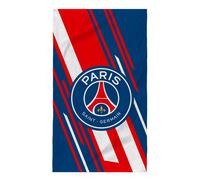 Serviette De Bain Et De Plage Imprimée 100% Coton, Psg Diagonale Bleu 75X150