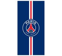 Serviette de bain et de plage imprimée 100% coton, psg hechter bleu 75X150