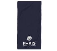 Serviette de bain et de plage imprimée 100% coton, psg white bleu nuit 75X150