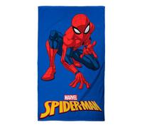 Spiderman Hero Serviette de Bain 70x120 cm | Velours et Bouclette 100% Coton | Oeko-TEX | Imprimé Enfant Garçon | Bleu