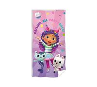Serviette de Bain Gabby's Dollhouse Party Cats, Coton 100% 140cm x 70cm