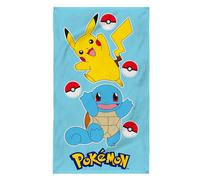 Serviette de bain imprimée 100% Coton - POKÉMON PORT - Bleu ciel - 70x120cm