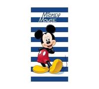Serviette de bain - MICKEY DISNEY - 70x140 cm - Coton - Bleu - Lavable