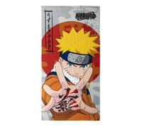 Serviette de bain - Naruto - Jutsu - 70x140 cm - Sèche Rapidement - Rouge
