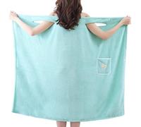 Serviette de bain portable - 35,43 x 53,15 pouces enveloppement absorbant pour le corps, matériau polaire corail à séchage rapide, poche pratique | après la douche Home Spa Voyage Confort