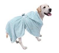Serviette de bain pour animaux, serviette en microfibres pour sécher le chien avec ceinture, serviette de toilettage ultra-absorbante à séchage rapide pour chiens et chats, peignoi (XS)