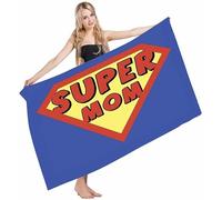 Serviette De Bain Printawe Super Mom Symbole Old Fashioned Comic Book Inspiré Serviette De Plage Absorbant Natation Bain Douche Serviette Doux Draps De Bain pour Bath Natation Sauna 80x130 cm