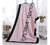 Serviette de Bain - Victoria's Secret - 70x150cm - Microfibre - Rose et Noir - Haute Qualité
