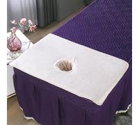 Serviette de beauté SPA épaisse pour table de massage avec trou, bandeaux de lit, serviettes cosmétiques chauffantes, fournitures de serviette de lit SPA, 50*80cm Blanc,gris,brunPolyamide