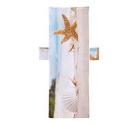 Serviette de chaise de plage - Housse de chaise longue imprimée étoile de mer | Enveloppe en microfibre douce pour chaises longues de piscine extérieures, housse à séchage rapide pour voyage, terrasse