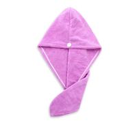 Serviette de cheveux en microfibre 2 pièces, enveloppe de séchage de cheveux anti-frisottis de qualité supérieure for femmes et hommes chapeau de cheveux secs, bonnet de bain enveloppé Super absorbant
