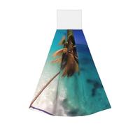 Serviette de cuisine à suspendre en polaire Corail des Caraïbes - Super absorbante - Pour enfants et adultes - Pour salle de bain et cuisine