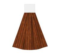 Serviette de cuisine en polaire corail à motif bois marron, super absorbante, serviette de cuisine à suspendre pour enfants et adultes