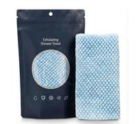 Serviette de douche exfoliante, Serviette exfoliante douche, Exfoliating shower towel, Exfolie en profondeur, Eficacement les impuretés, excès de sébum, Pour une peau plus propre, plus saine (C)